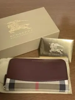 BURBERRY バーバリー 長財布 ラウンドジップ ファスナー　【美品】