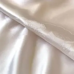 正絹　襦袢地　薄ピンク　ぼかし　雲と道具箱　2m