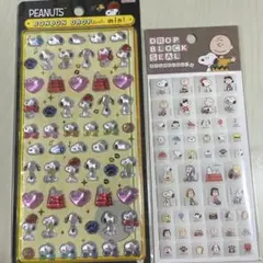 【正規品】ボンボンドロップシールミニ　タイルシール　スヌーピー　２枚セット