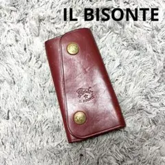IL BISONTE イルビゾンテ キーケース 本革 レザー ワインレッド