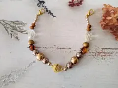 ゴールドブラウン　羽織留　羽織紐