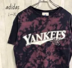 アディダス☆MLB　ヤンキース　プリントロゴ　半袖　Tシャツ　プリント　メジャー