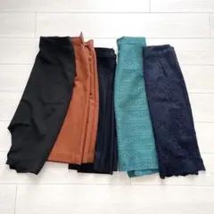 タイトスカートセット ひざ丈 5点まとめ売り レーススカート オフィスコーデ