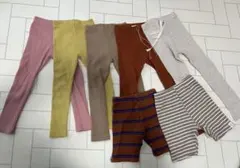 韓国子供服 リブレギンスまとめ売りショートレギンス 110cm相当