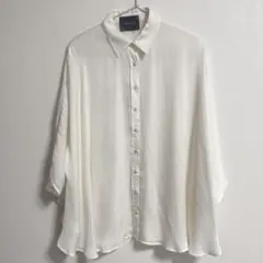 Loungedress ポンチョ シアーブラウス とろみ アイボリー FREEのサムネイル