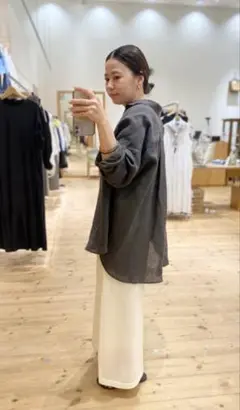 tantan タンタン スマハピ リネンシャツ25SS ナチュラン