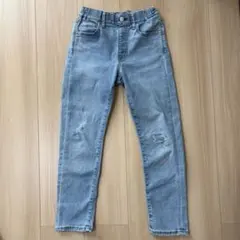 ユニクロ　子供服　ダメージ デニム130センチ