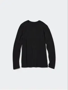 超極暖ヒートテッククルーネックt ブラック　S