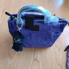 ANNA SUI 紫色 ハンドバッグ 猫チャーム付き