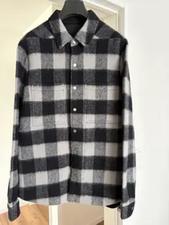 Rick Owens OUTERSHIRT BLACK PLAID 48のサムネイル