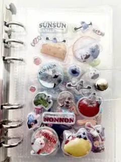 シール帳完成品【新品でかバインダー】パペットスンスン♡リフィル6枚【限定特価】