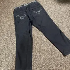 something 刺繍 ダークデニム 150cm