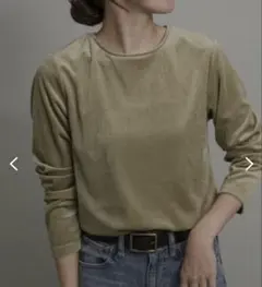 『UR TECH』ベロアロングスリーブTシャツ
