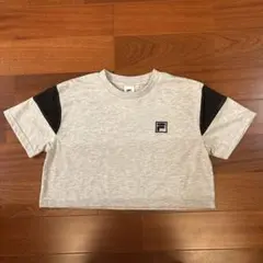 新品未使用タグ付き　FILA クロップドTシャツ グレー/ブラック