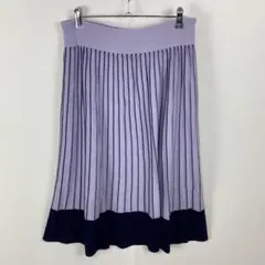 美品 Reflect リフレクト ニットプリーツスカート ペチコート付き L 紫