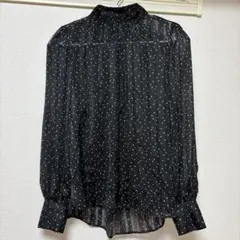 H&M ブラウス　ドット　シアー　M