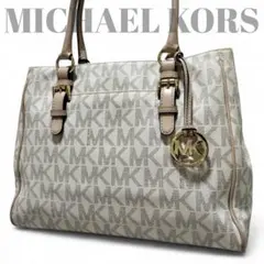 【美品】 マイケルコース トートバッグ モノグラム MK PVC A4収納