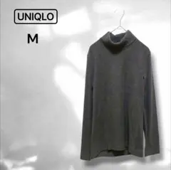 【ユニクロ】トップス タートルネック シンプル カジュアル グレー M