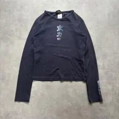 00s NIKE ロンT USA製 フロントロゴ 短丈 スウォッシュ AU91