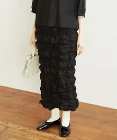 【fig Ｌondon】uneven skirt(シャーリングスカート)のサムネイル