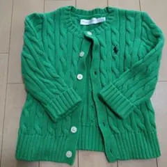 m様専用　Ralph Lauren ケーブルニットカーディガン 12M グリーン