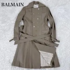 BALMAIN ロングコート ラムレザー Lサイズ ベージュのサムネイル
