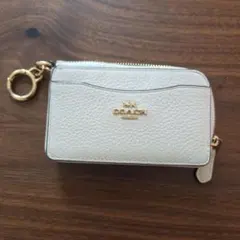 COACH ホワイトレザー コインケース