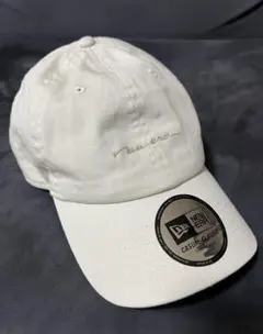 NEWERA キャップ アイボリー ストーン ロゴ有り
