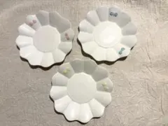 益子焼　よしざわ窯　マーガレットと蝶々　3色セットのサムネイル