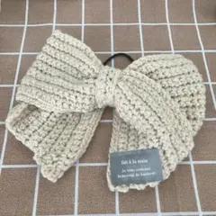 ハンドメイド　ビッグリボン　ヘアゴム