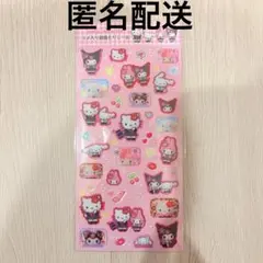 サンリオ　ラメ入り樹脂もりシール　平成コギャル　ハローキティ　マイメロ　クロミ