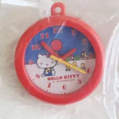 レトロ壁掛け時計風クリップキーホルダー ハローキティ HELLOKITTY