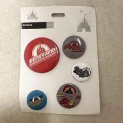 【値下げ】缶バッジ ディズニー カリフォルニア 5点セット