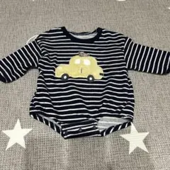 ストライプ柄ロンパース 70cm