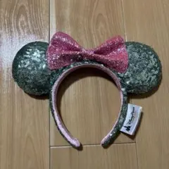 ミニーマウス 耳型カチューシャ ラメ付き