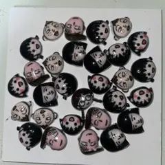 アニメ風キャラクター顔ネイルパーツ29個セット