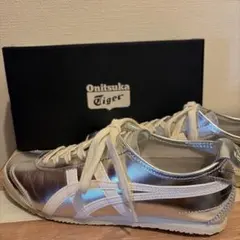 オニツカタイガー　メキシコ66シルバ-