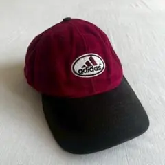 90s adidas 刺繍ロゴ キャップ バイカラー