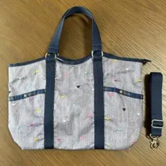 LeSportsac デニムハート スモールキャリー2wayトートバックのサムネイル