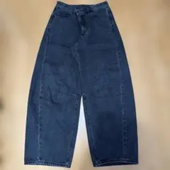 GU ジーユー バレルレッグジーンズ デニム ブラック 黒