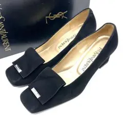 使用少✨イヴサンローラン ヴィンテージ パンプス スエード ブラック 23cm位