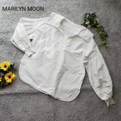 MARILYN MOON マリリンムーン ボリューム袖 刺繍ブラウス 白
