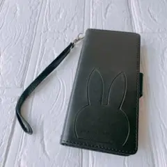 Sony Xperia 10 III ケースカバー 手帳型　ブラック　かわいい