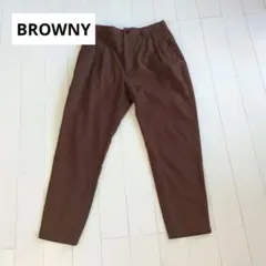 BROWNY☆ブラウニー☆タックテーパードパンツスラックスレディースS