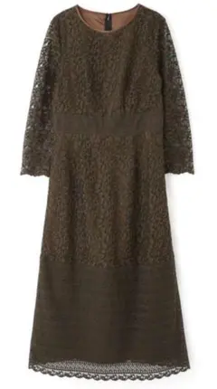 総レース　ロングワンピース