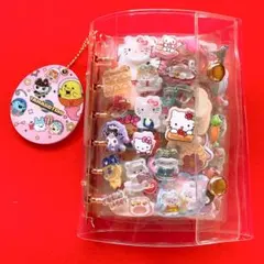 Ａ7サイズ ピンクゴールドクリアバインダー☆シール帳完成品☆12ページ分