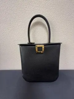 DELVAUX 黒レザーヴィンテージハンドバッグのサムネイル