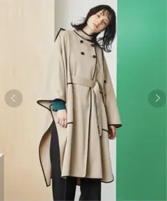 UNITED TOKYO★オブリークカッティングケープコート