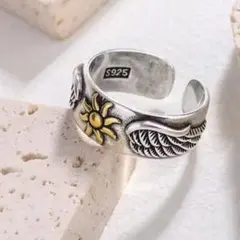 『単品 太陽と羽』 シルバー925 リング ★