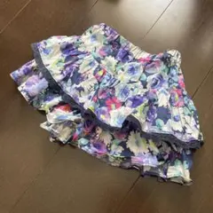アナスイミニ　花柄フリル付きスカートキュロット　100サイズ